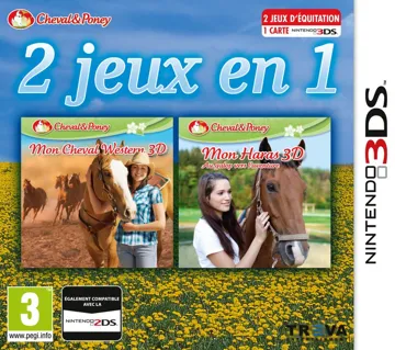 2in1 Horses 3D Vol.3 - My Riding Stables 3D - Jumping for the Team and My Western Horse 3D (Europe) (En,Fr,De,It,Nl) box cover front